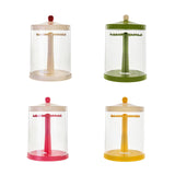 Maxbell Clear Dolls Display Case Elegant Rotating for Mini Action Figures Small Toys white