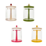 Maxbell Clear Dolls Display Case Elegant Rotating for Mini Action Figures Small Toys white