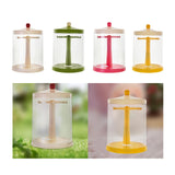 Maxbell Clear Dolls Display Case Elegant Rotating for Mini Action Figures Small Toys white