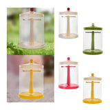 Maxbell Clear Dolls Display Case Elegant Rotating for Mini Action Figures Small Toys white