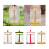 Maxbell Clear Dolls Display Case Elegant Rotating for Mini Action Figures Small Toys white