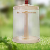 Maxbell Clear Dolls Display Case Elegant Rotating for Mini Action Figures Small Toys white