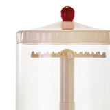 Maxbell Clear Dolls Display Case Elegant Rotating for Mini Action Figures Small Toys white