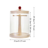 Maxbell Clear Dolls Display Case Elegant Rotating for Mini Action Figures Small Toys white