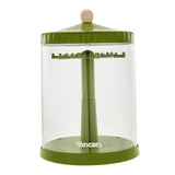 Maxbell Clear Dolls Display Case Elegant Rotating for Mini Action Figures Small Toys green