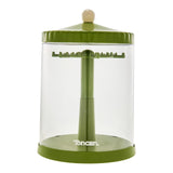 Maxbell Clear Dolls Display Case Elegant Rotating for Mini Action Figures Small Toys green