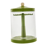 Maxbell Clear Dolls Display Case Elegant Rotating for Mini Action Figures Small Toys green