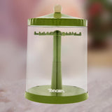 Maxbell Clear Dolls Display Case Elegant Rotating for Mini Action Figures Small Toys green