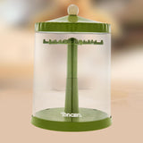 Maxbell Clear Dolls Display Case Elegant Rotating for Mini Action Figures Small Toys green