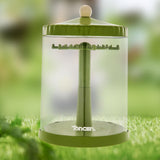 Maxbell Clear Dolls Display Case Elegant Rotating for Mini Action Figures Small Toys green