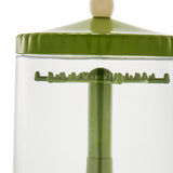 Maxbell Clear Dolls Display Case Elegant Rotating for Mini Action Figures Small Toys green