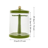 Maxbell Clear Dolls Display Case Elegant Rotating for Mini Action Figures Small Toys green
