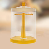 Maxbell Clear Dolls Display Case Elegant Rotating for Mini Action Figures Small Toys yellow