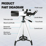Maxbell Astronomical Telescope Focal Length of 400 mm Refractor for Adults Beginners