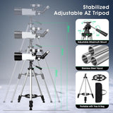 Maxbell Astronomical Telescope Focal Length of 400 mm Refractor for Adults Beginners