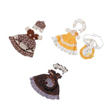 Maxbell 2Pcs 1:6 BJD Doll Dress Clothing Soft Dress up for 11.81 inch Gift for Girls brown