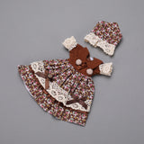 Maxbell 2Pcs 1:6 BJD Doll Dress Clothing Soft Dress up for 11.81 inch Gift for Girls brown