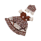 Maxbell 2Pcs 1:6 BJD Doll Dress Clothing Soft Dress up for 11.81 inch Gift for Girls brown