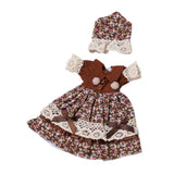 Maxbell 2Pcs 1:6 BJD Doll Dress Clothing Soft Dress up for 11.81 inch Gift for Girls brown