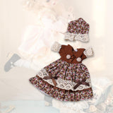 Maxbell 2Pcs 1:6 BJD Doll Dress Clothing Soft Dress up for 11.81 inch Gift for Girls brown