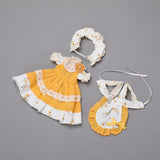 Maxbell 2Pcs 1:6 BJD Doll Dress Clothing Soft Dress up for 11.81 inch Gift for Girls yellow