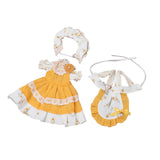 Maxbell 2Pcs 1:6 BJD Doll Dress Clothing Soft Dress up for 11.81 inch Gift for Girls yellow