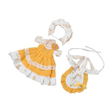 Maxbell 2Pcs 1:6 BJD Doll Dress Clothing Soft Dress up for 11.81 inch Gift for Girls yellow