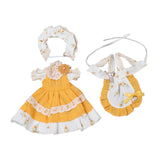 Maxbell 2Pcs 1:6 BJD Doll Dress Clothing Soft Dress up for 11.81 inch Gift for Girls yellow
