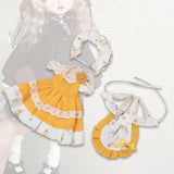 Maxbell 2Pcs 1:6 BJD Doll Dress Clothing Soft Dress up for 11.81 inch Gift for Girls yellow