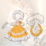 Maxbell 2Pcs 1:6 BJD Doll Dress Clothing Soft Dress up for 11.81 inch Gift for Girls yellow