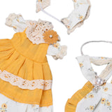 Maxbell 2Pcs 1:6 BJD Doll Dress Clothing Soft Dress up for 11.81 inch Gift for Girls yellow