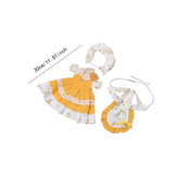 Maxbell 2Pcs 1:6 BJD Doll Dress Clothing Soft Dress up for 11.81 inch Gift for Girls yellow