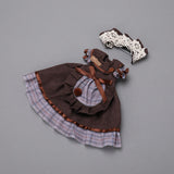 Maxbell 2Pcs 1:6 BJD Doll Dress Clothing Soft Dress up for 11.81 inch Gift for Girls dark brown
