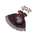 Maxbell 2Pcs 1:6 BJD Doll Dress Clothing Soft Dress up for 11.81 inch Gift for Girls dark brown
