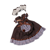 Maxbell 2Pcs 1:6 BJD Doll Dress Clothing Soft Dress up for 11.81 inch Gift for Girls dark brown