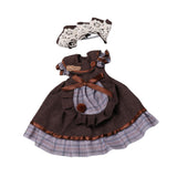 Maxbell 2Pcs 1:6 BJD Doll Dress Clothing Soft Dress up for 11.81 inch Gift for Girls dark brown