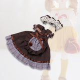 Maxbell 2Pcs 1:6 BJD Doll Dress Clothing Soft Dress up for 11.81 inch Gift for Girls dark brown