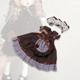 Maxbell 2Pcs 1:6 BJD Doll Dress Clothing Soft Dress up for 11.81 inch Gift for Girls dark brown