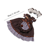 Maxbell 2Pcs 1:6 BJD Doll Dress Clothing Soft Dress up for 11.81 inch Gift for Girls dark brown