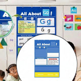 Maxbell Letter Learning Pocket Chart Alphabet Pocket Organizer for Kids Kindergarten