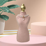 Maxbell Necklace Display Stand Fashion Pendant Chain Organizer for Dresser Home Shop Pink