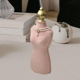 Maxbell Necklace Display Stand Fashion Pendant Chain Organizer for Dresser Home Shop Pink