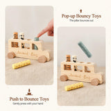 Maxbell Wooden Popup Toys Fine Motor Skills Educational Game for Kids Traveling Gift