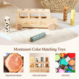 Maxbell Wooden Popup Toys Fine Motor Skills Educational Game for Kids Traveling Gift