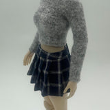 Maxbell 1/6 Plaid Pleated Skirt Soft Accessory Mini Skirt for 12 inch Female Figures