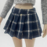 Maxbell 1/6 Plaid Pleated Skirt Soft Accessory Mini Skirt for 12 inch Female Figures