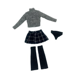 Maxbell 1/6 Scale Figure Long Sleeve Sweater and Plaid Skirt for 12'' Action Figures