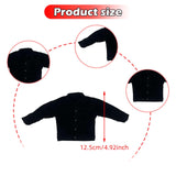 Maxbell 1/6 Male Figure Coat Dress up Stylish Doll Jacket for 12 inch Action Figures Black