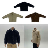 Maxbell 1/6 Male Figure Coat Dress up Stylish Doll Jacket for 12 inch Action Figures Black