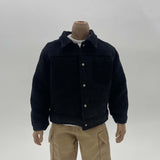 Maxbell 1/6 Male Figure Coat Dress up Stylish Doll Jacket for 12 inch Action Figures Black